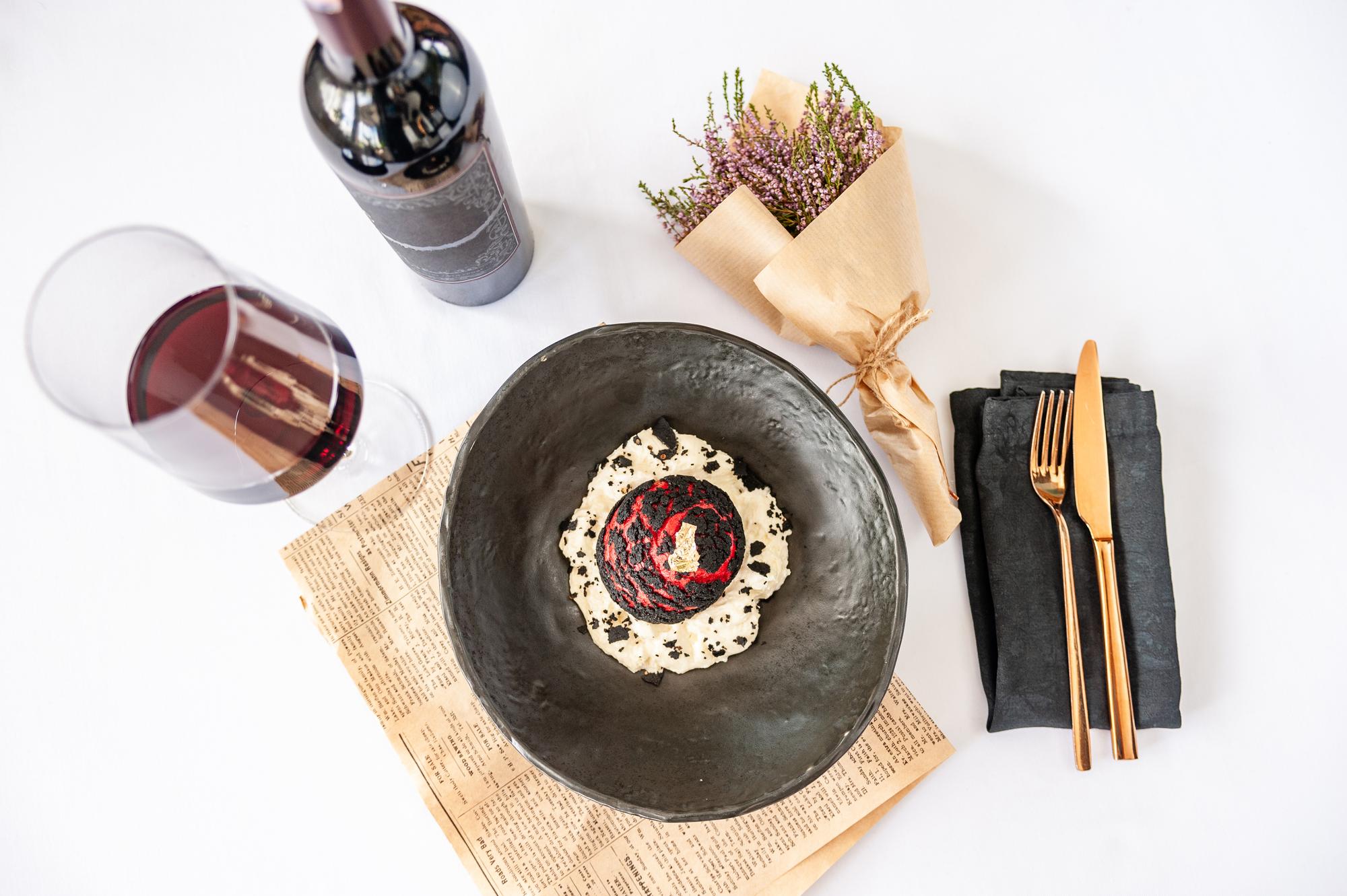 Sample plated menu spread